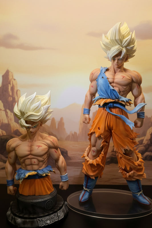 Dragon Ball Z Super Saiyan Goku 43cm Premium Figure with Interchangeable Bust