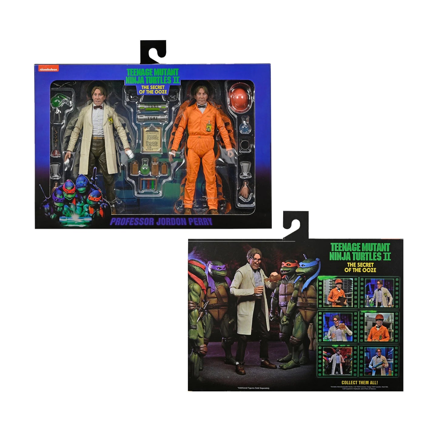NECA Teenage Mutant Ninja Turtles II Professor Jordan Perry Action Figure