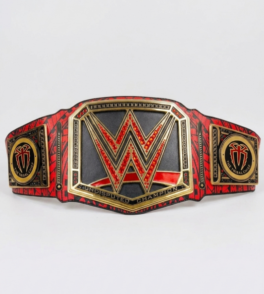 WWE Undisputed Championship Replica Belt with Red Roman Reigns Side Plates