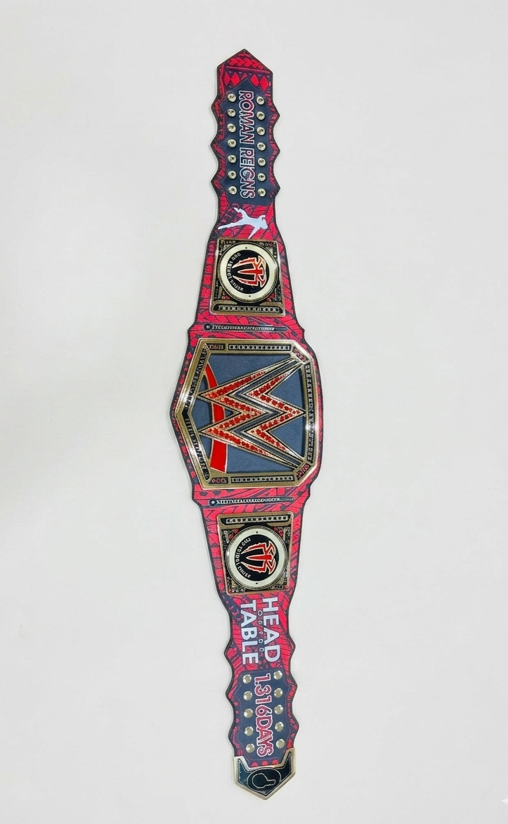 WWE Undisputed Championship Replica Belt with Red Roman Reigns Side Plates