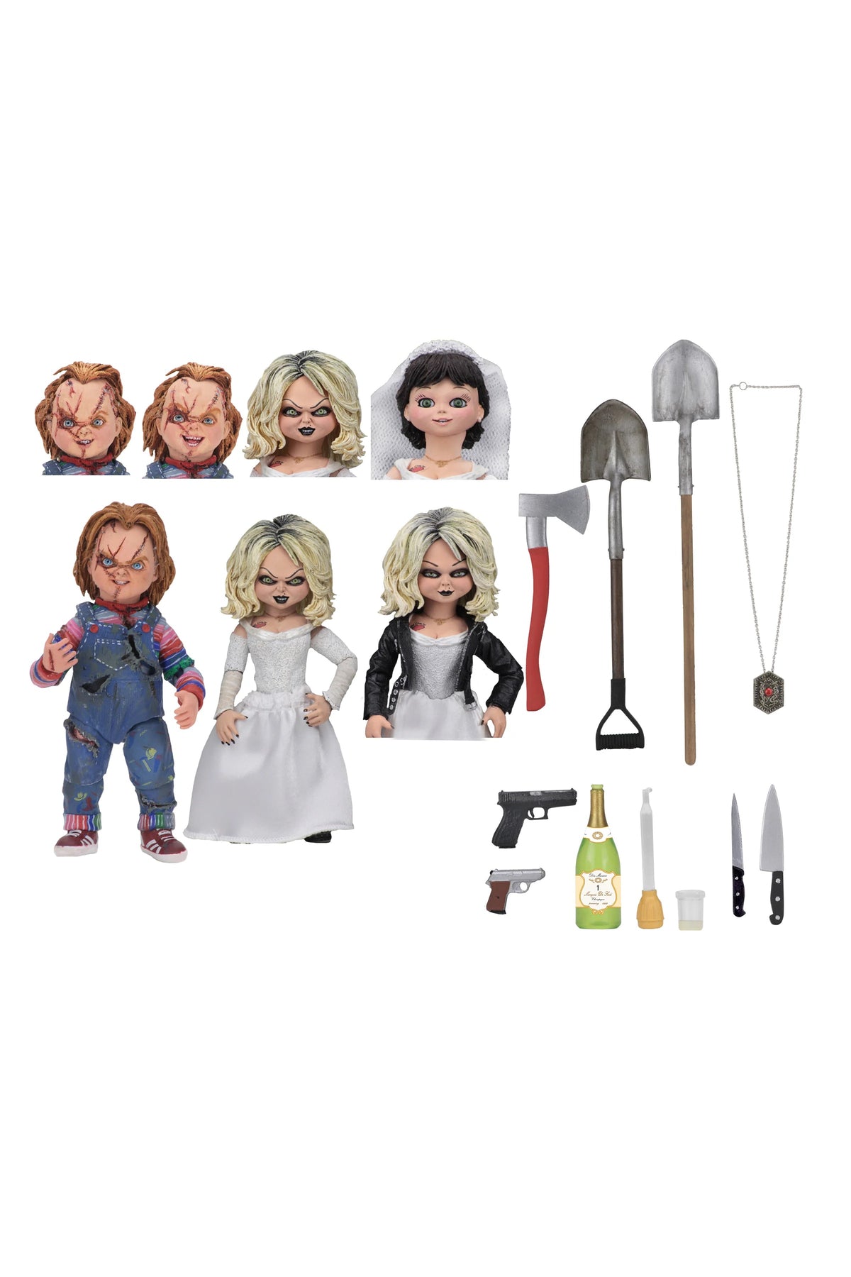 NECA Bride of Chucky Ultimate Chucky & Tiffany 7" Scale Action Figure (2-Pack)